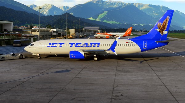 Boeing 737-800 · passenger · blue, photograph 1495