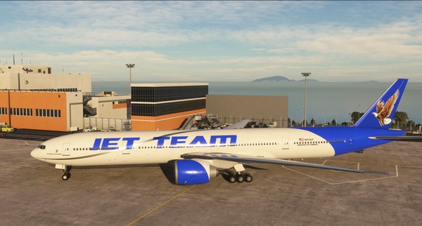 Boeing 777-300ER · passenger · blue, photograph 2748