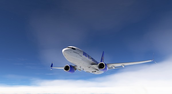 Boeing 737-700 · passenger · blue, photograph 2968
