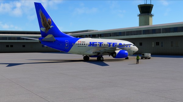 Boeing 737-600 · passenger · blue, photograph 5020