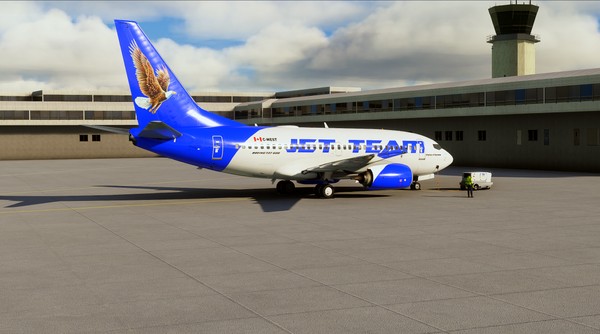 Boeing 737-600 · passenger · blue, photograph 5029