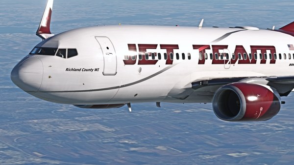 Boeing 737-700 · passenger · burgundy, photograph 591