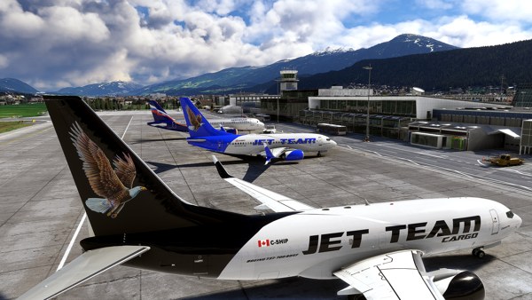 Boeing 737-700 · cargo · black, photograph 609