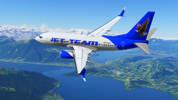 Boeing 737-700 · passenger · blue, photograph 757